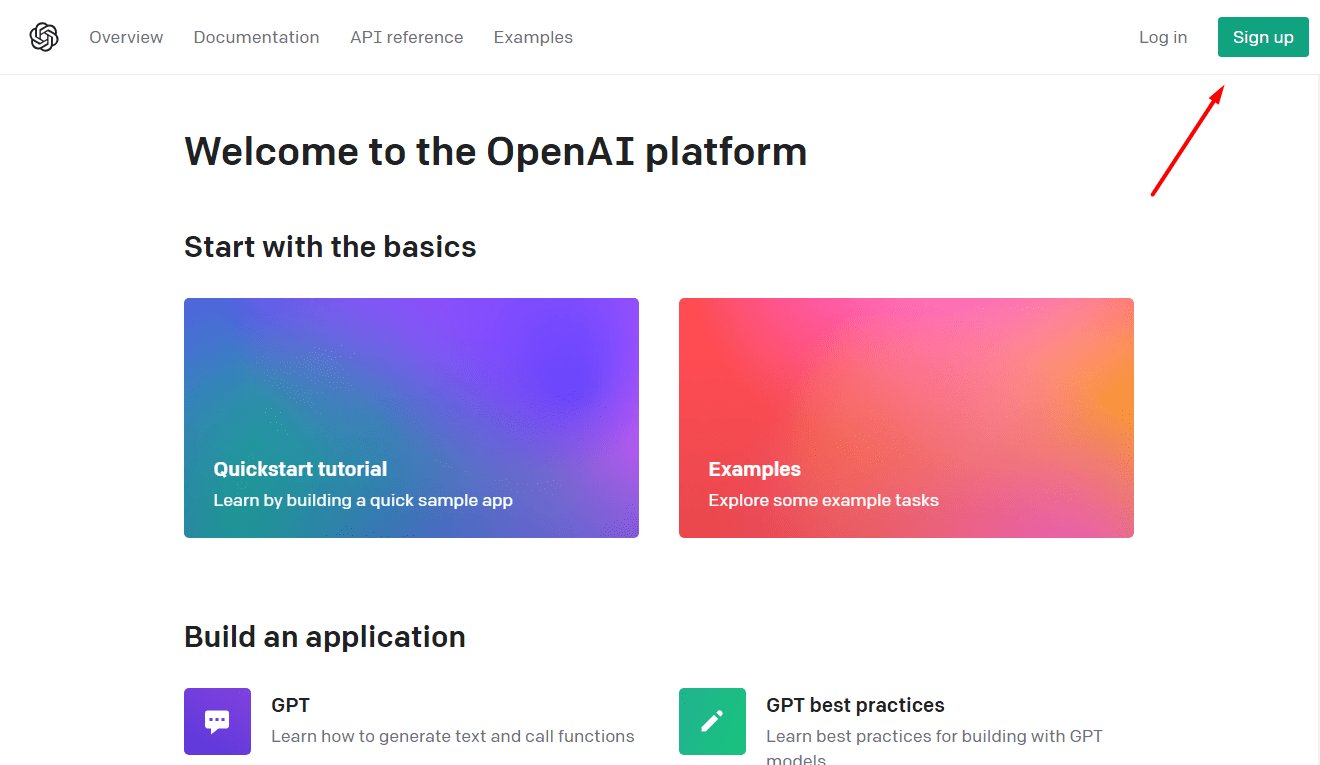 OpenAI  Platform Page